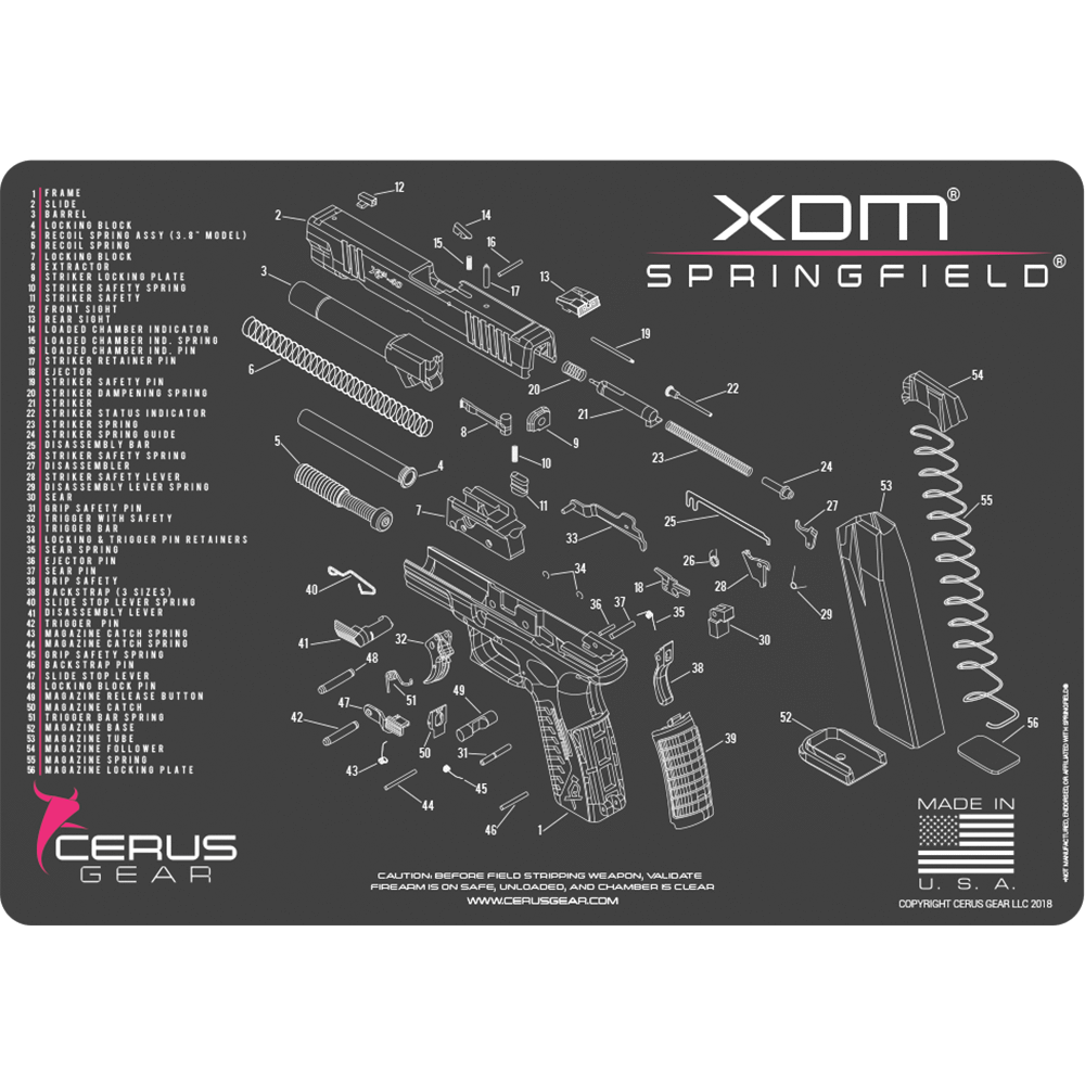 XD(M) Schematic Mat | Springfield XD OEM and aftermarket parts store